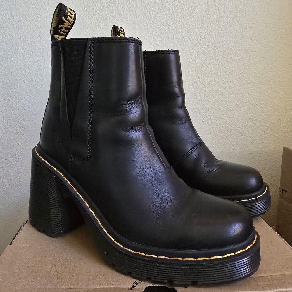 Dr. Martens Black Heeled Boots